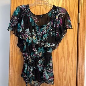 XOXO Blouse with butterfly sleeves